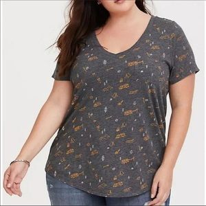 Happy Camper V-Neck Pocket Tee